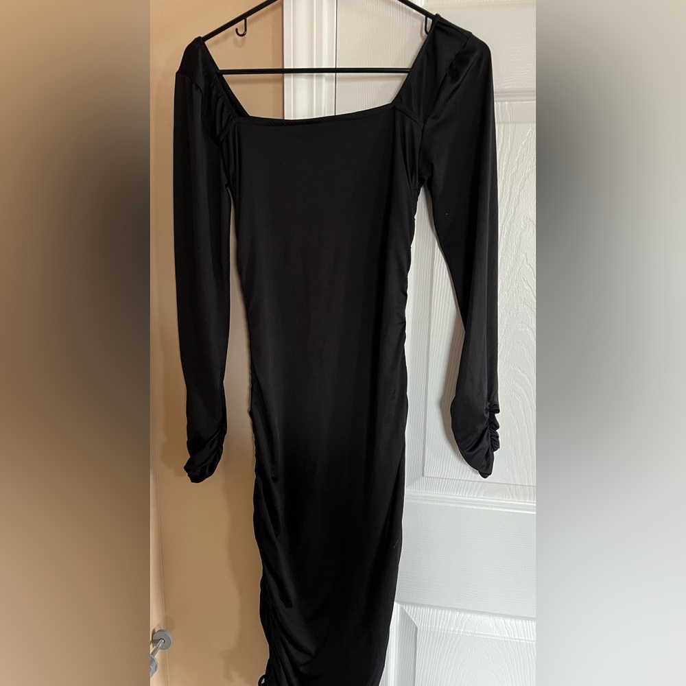 Black mini dress